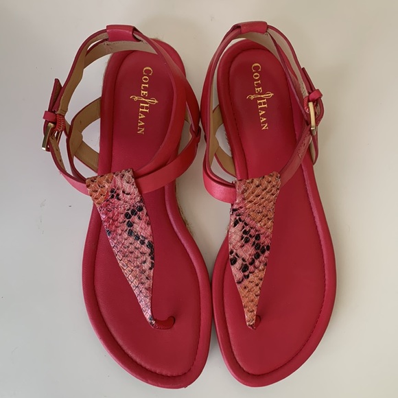 Cole Haan Grove Sandal Pink Python 6.5 - Picture 4 of 6